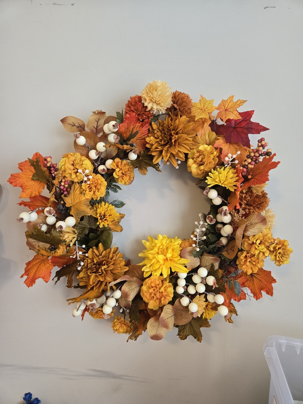 Autumn Harvest Fall Wreath - Orange, Yellow, Red
